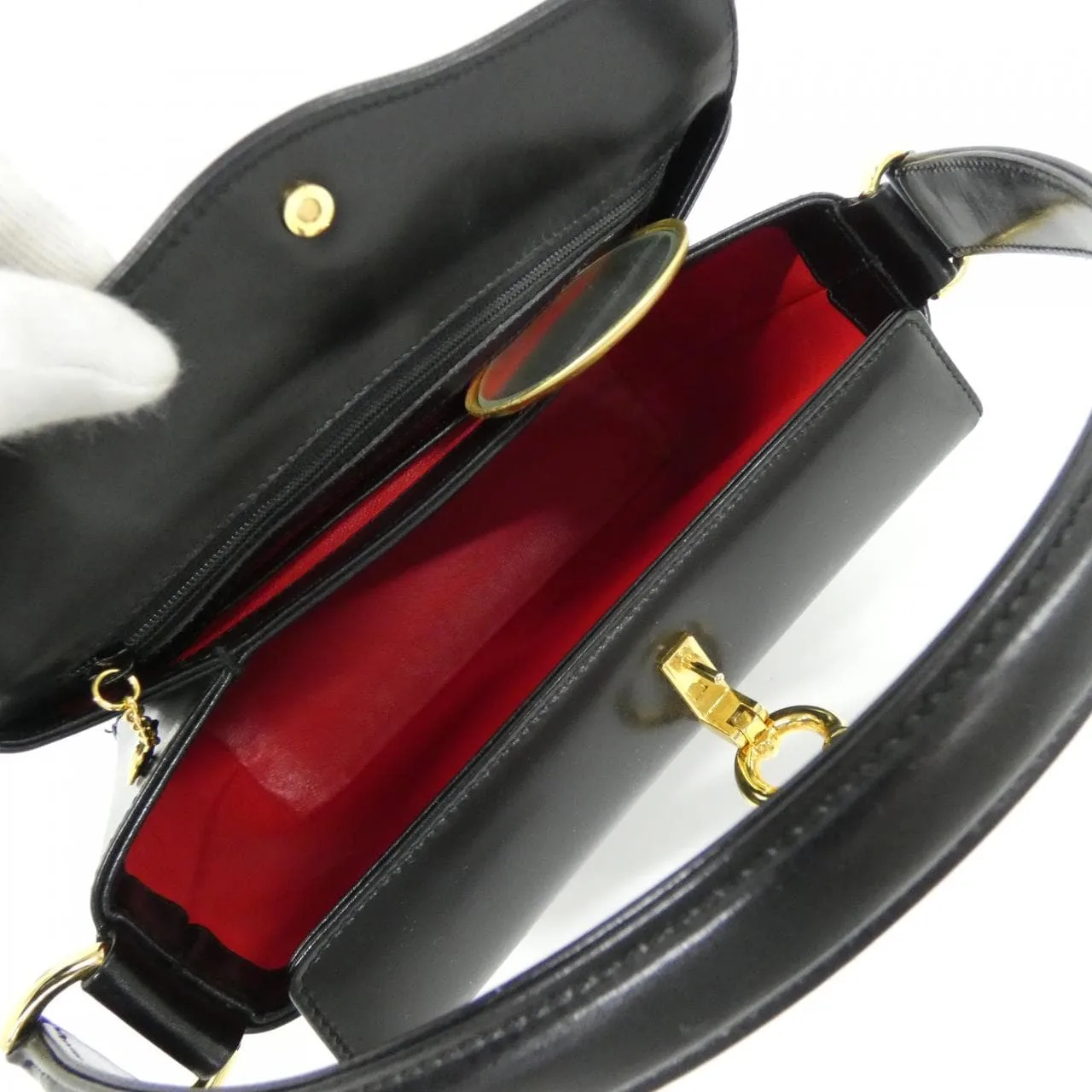 GUCCI 000 2026 Handbag Leather Black Leather Rank A - Thumbnail 9