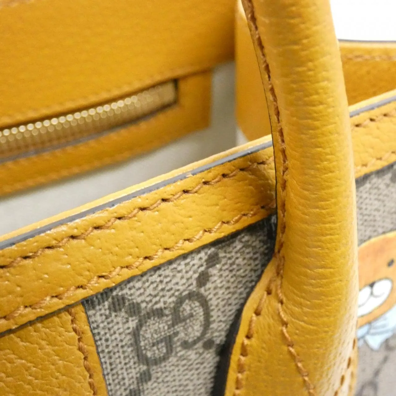 GUCCI Diana 660531 2YVAG Tote Canvas 黑色 帆布 中古品A - 縮圖 5