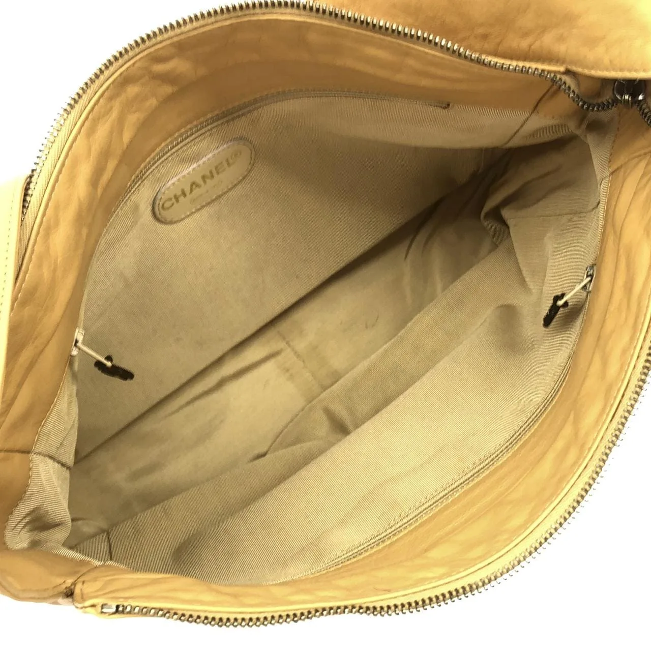 CHANEL Shoulder Lambskin Beige Lambskin Rank B - Thumbnail 7