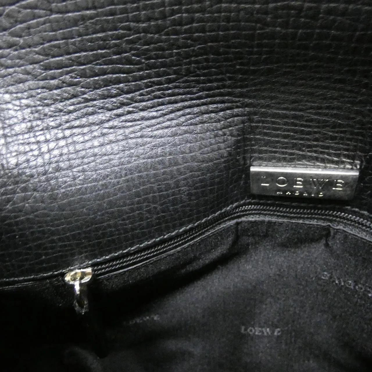 LOEWE 肩背包 皮革 黑色 皮革 中古品A - 縮圖 7