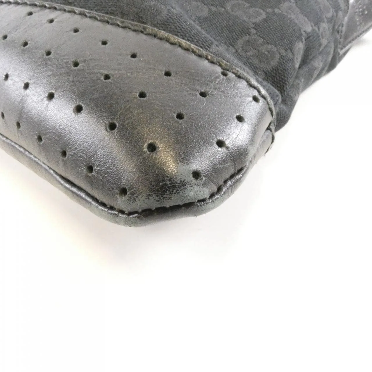 GUCCI 145857 FW99R Shoulder Canvas Black Canvas Rank B - Thumbnail 3