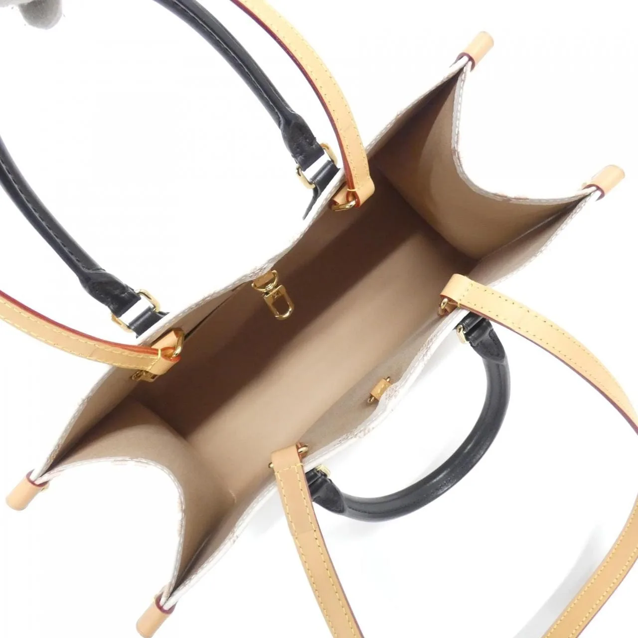 LOUIS VUITTON OnTheGo M46912 Handbag Monogram 黑色 Monogram 中古品A - 縮圖 7