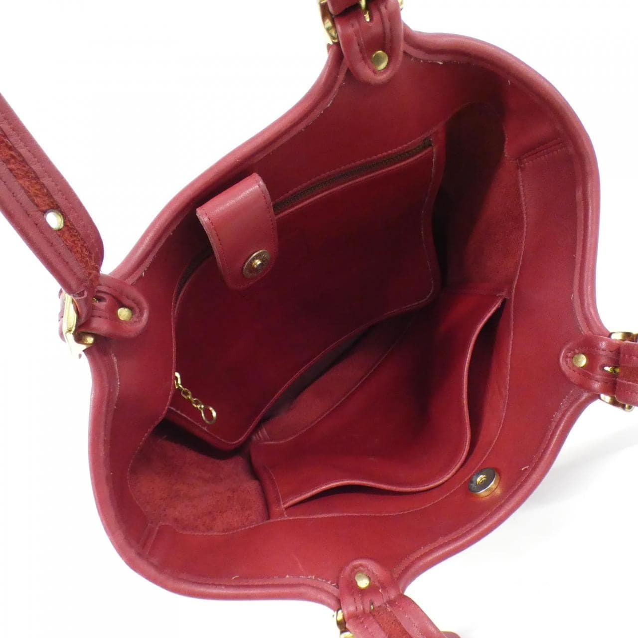 COACH 9090 Bag Leather Red Leather Rank B - Thumbnail 9