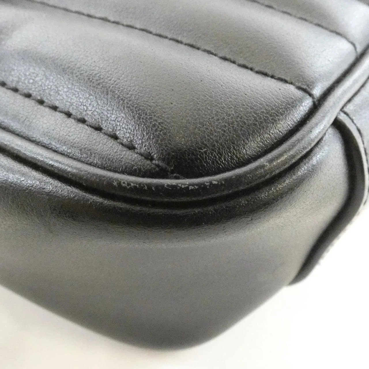 GUCCI Marmont 443497 UM8AN Shoulder Leather Black Leather Rank B - Thumbnail 3