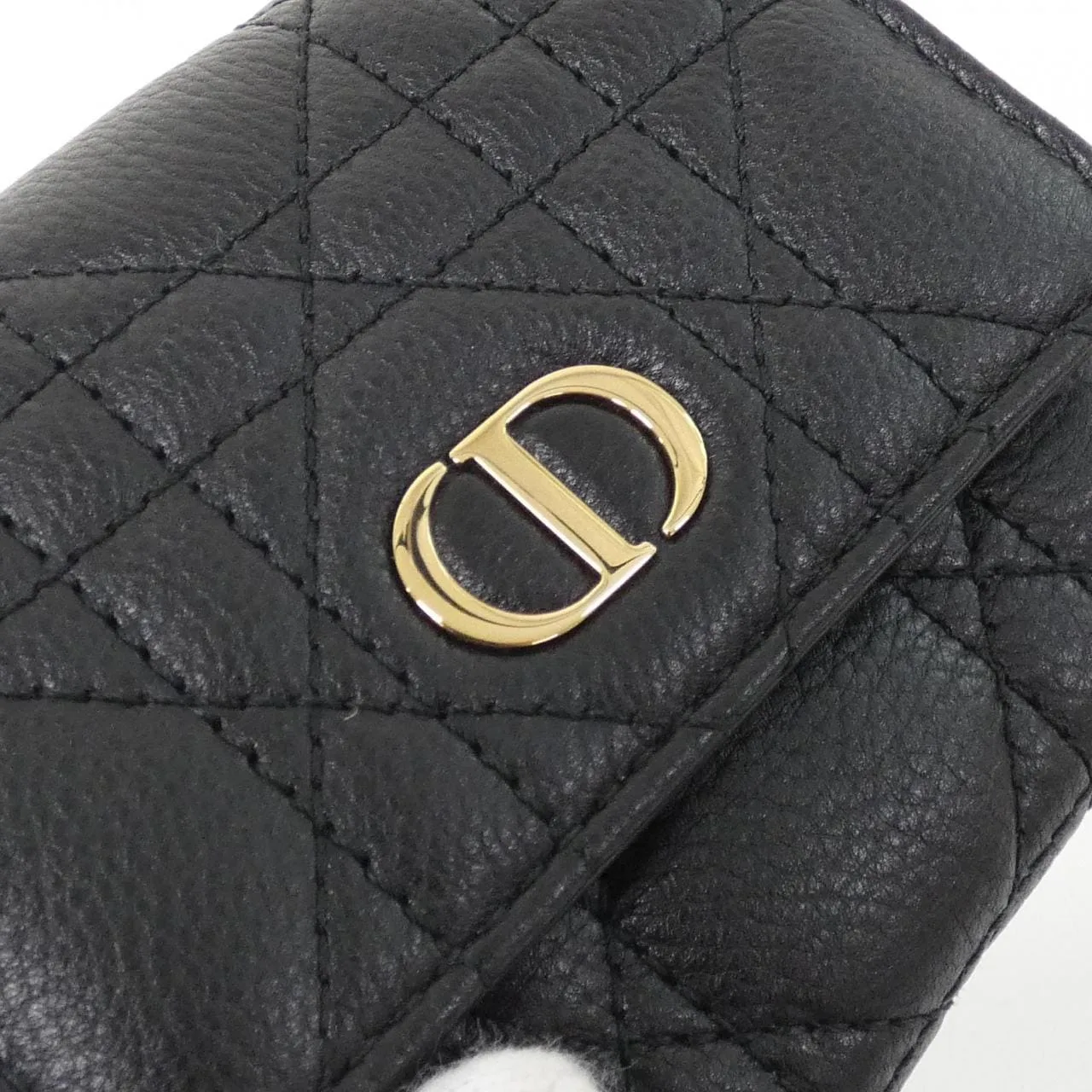 DIOR Caro S5175UWHC Wallet Black Rank A - Thumbnail 3