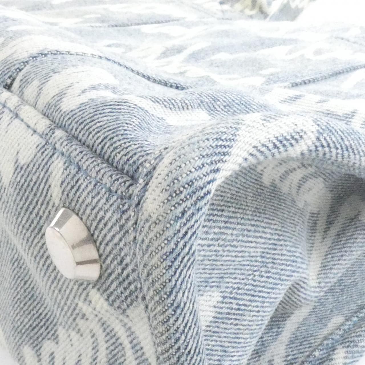 BALENCIAGA 671402 2105K Shoulder Bag Denim Blue Denim - Thumbnail 4