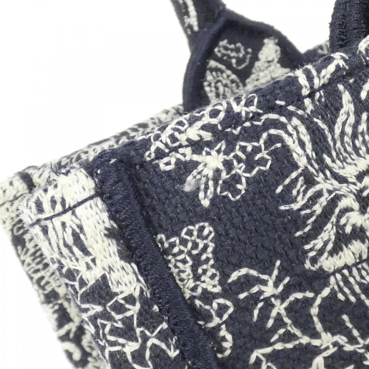 DIOR Book Tote M1265ZRGO Tote Canvas Blue Canvas Rank A - Thumbnail 6