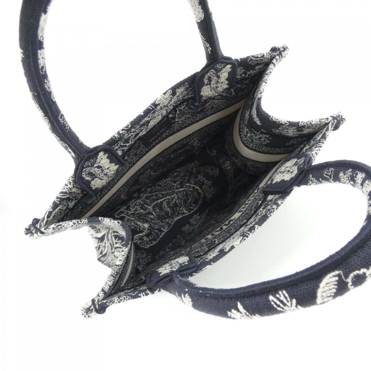 DIOR Book Tote M1265ZRGO Tote Canvas Blue Canvas Rank A - Thumbnail 8