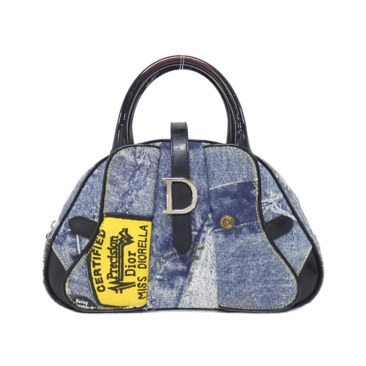 DIOR Handbag Canvas Blue