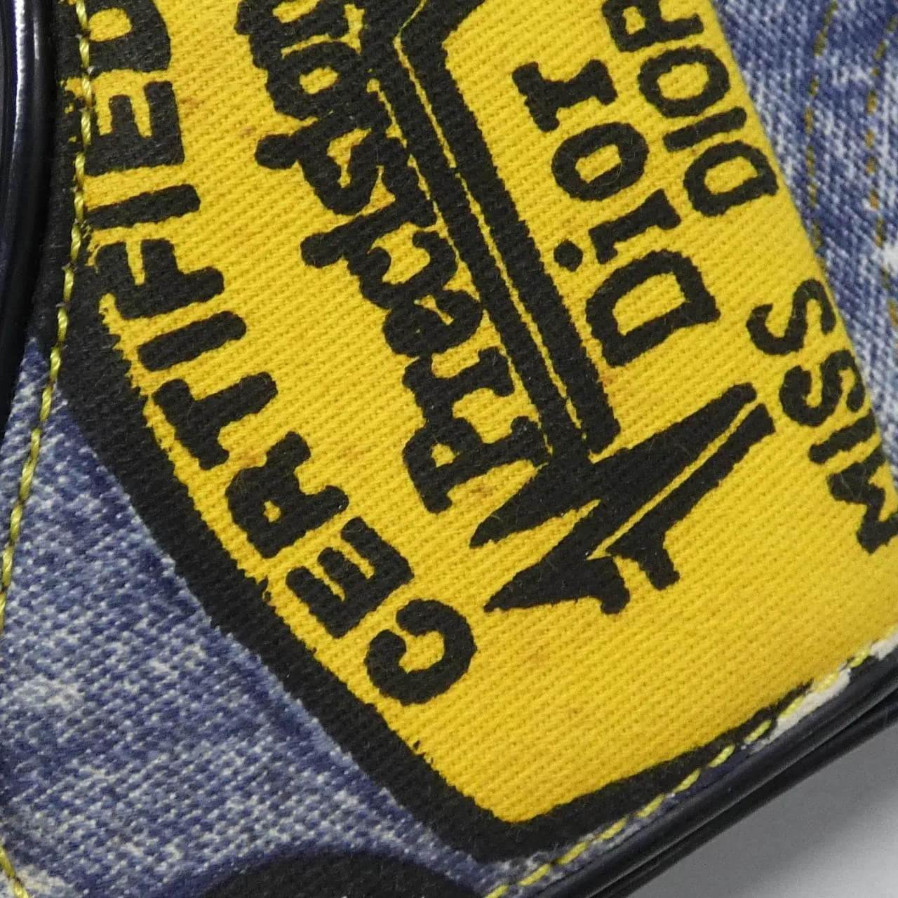 DIOR Handbag Canvas Blue Canvas - Thumbnail 4