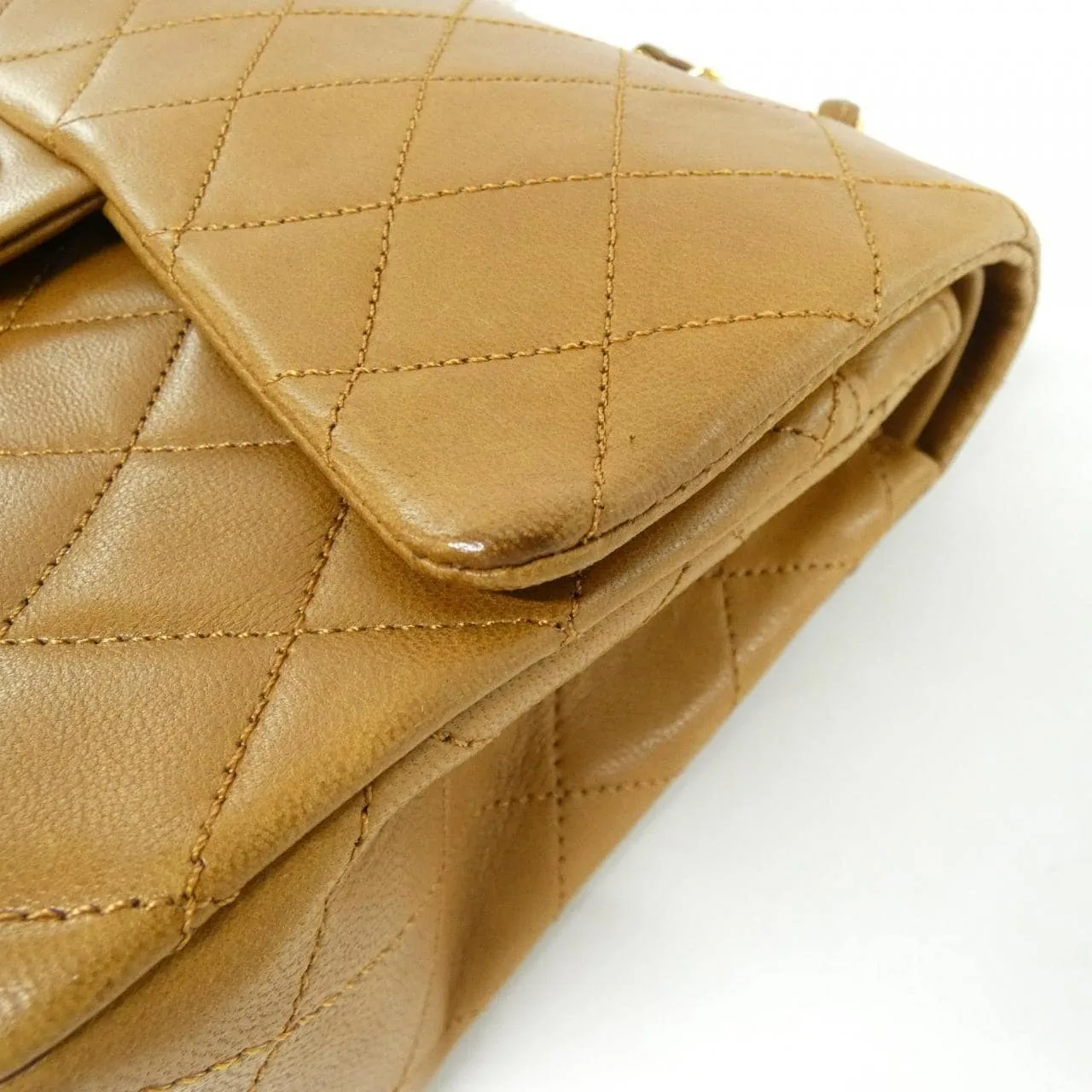 CHANEL Matelasse 1113 Shoulder Lambskin Beige Lambskin - Thumbnail 5