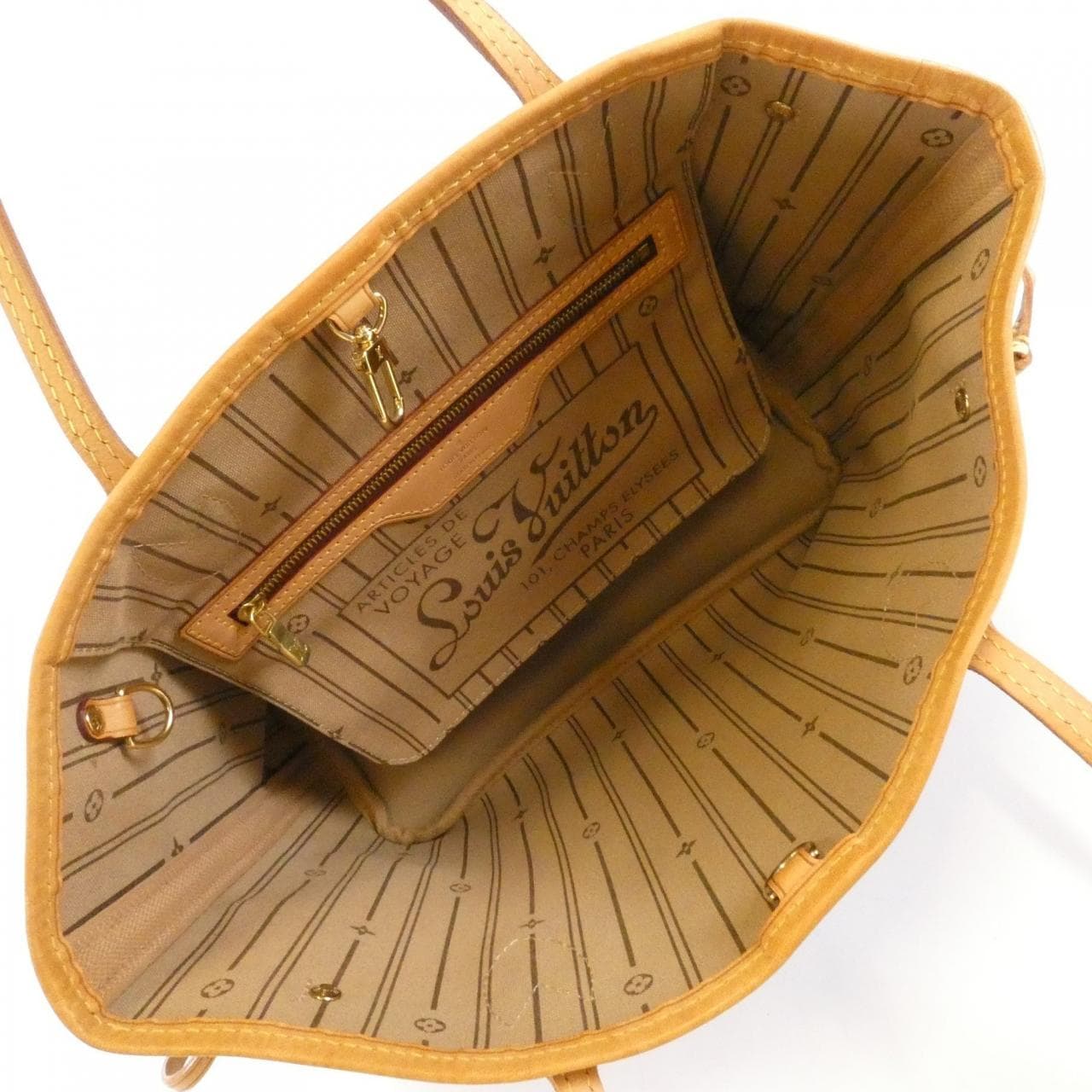 LOUIS VUITTON Neverfull M40155 Bag Monogram 黑色 Monogram 中古品B - 縮圖 6