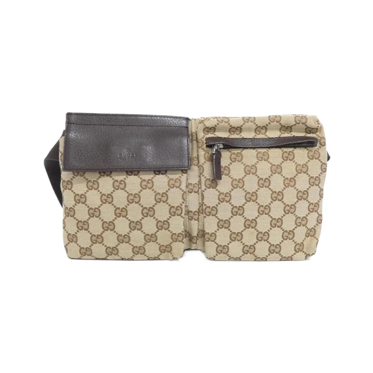 GUCCI 28566 Belt Canvas Beige