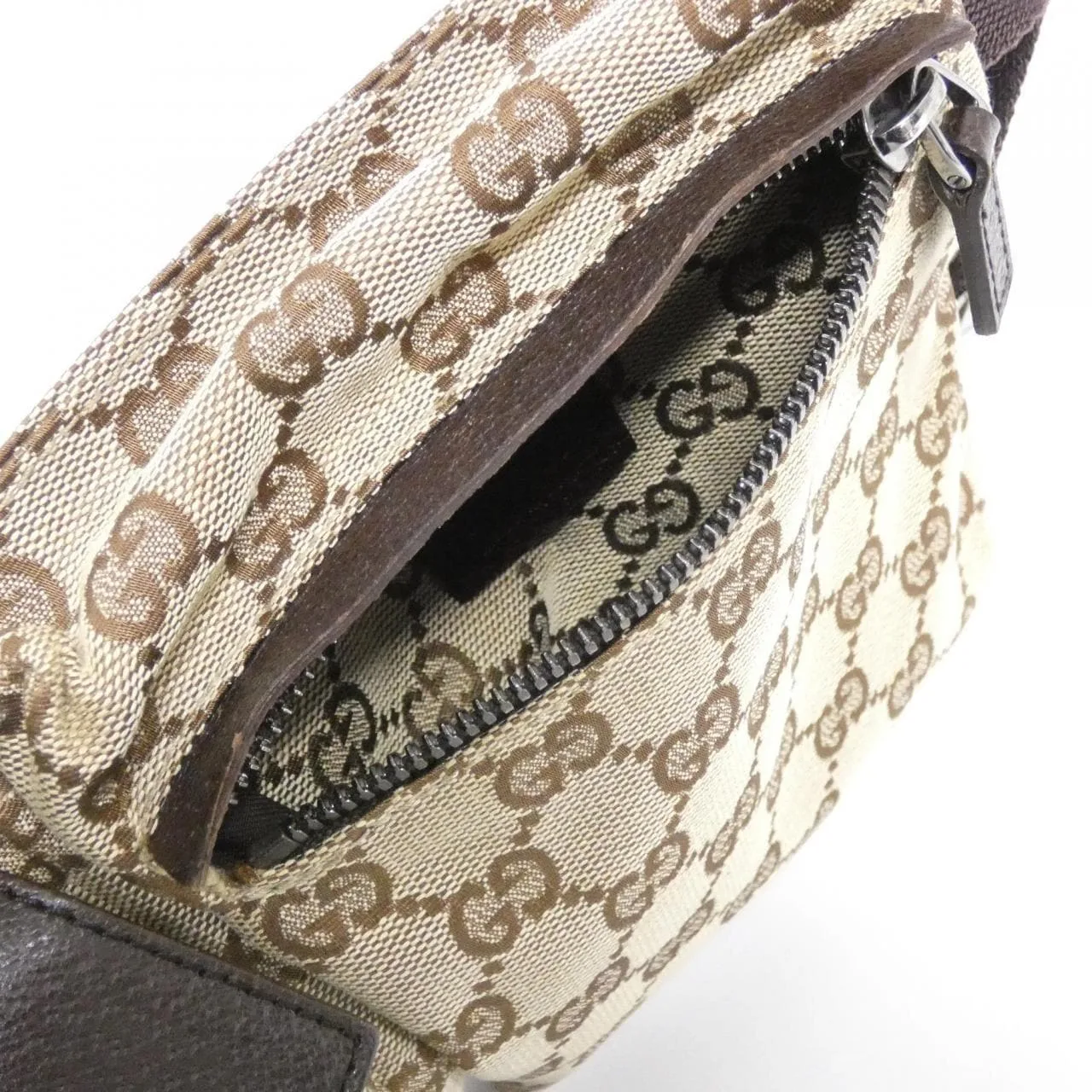 GUCCI 28566 Belt Canvas 米色 帆布 中古品A - 縮圖 8