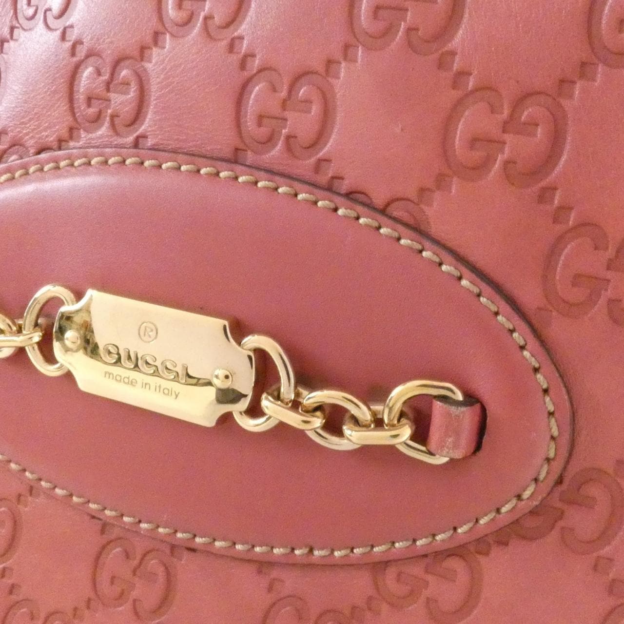 GUCCI 145778 Shoulder Bag Leather Pink Leather - Thumbnail 4