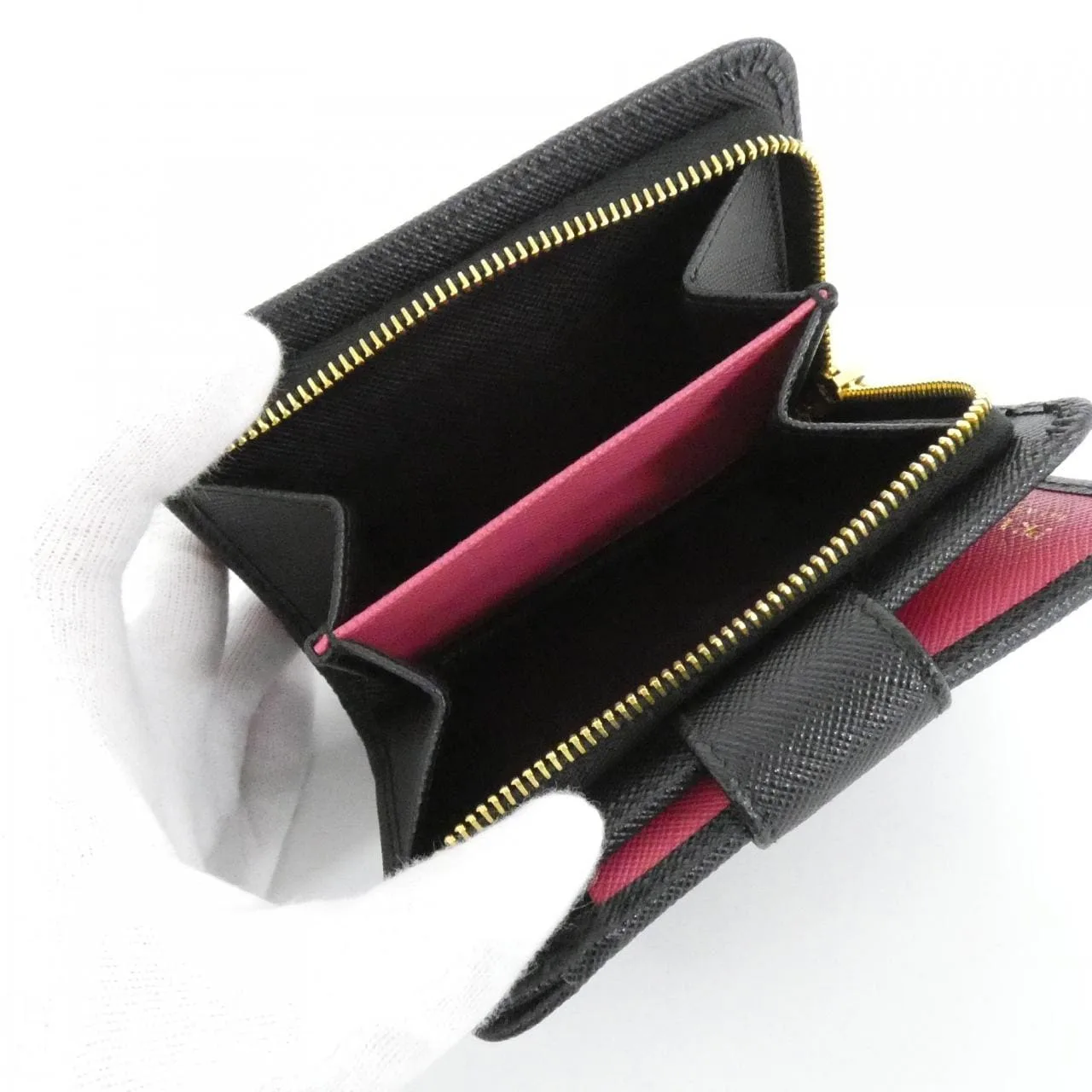 PRADA 1ML018 Wallet Black Rank A - Thumbnail 4