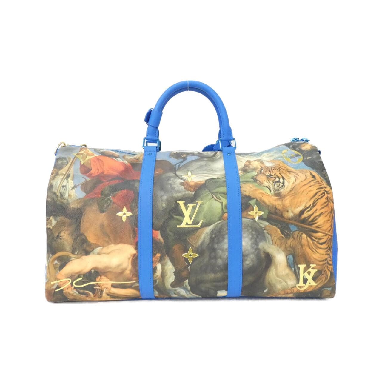 LOUIS VUITTON Keepall M43344 Boston Bag Monogram 藍色 Monogram 中古品A - 縮圖 2