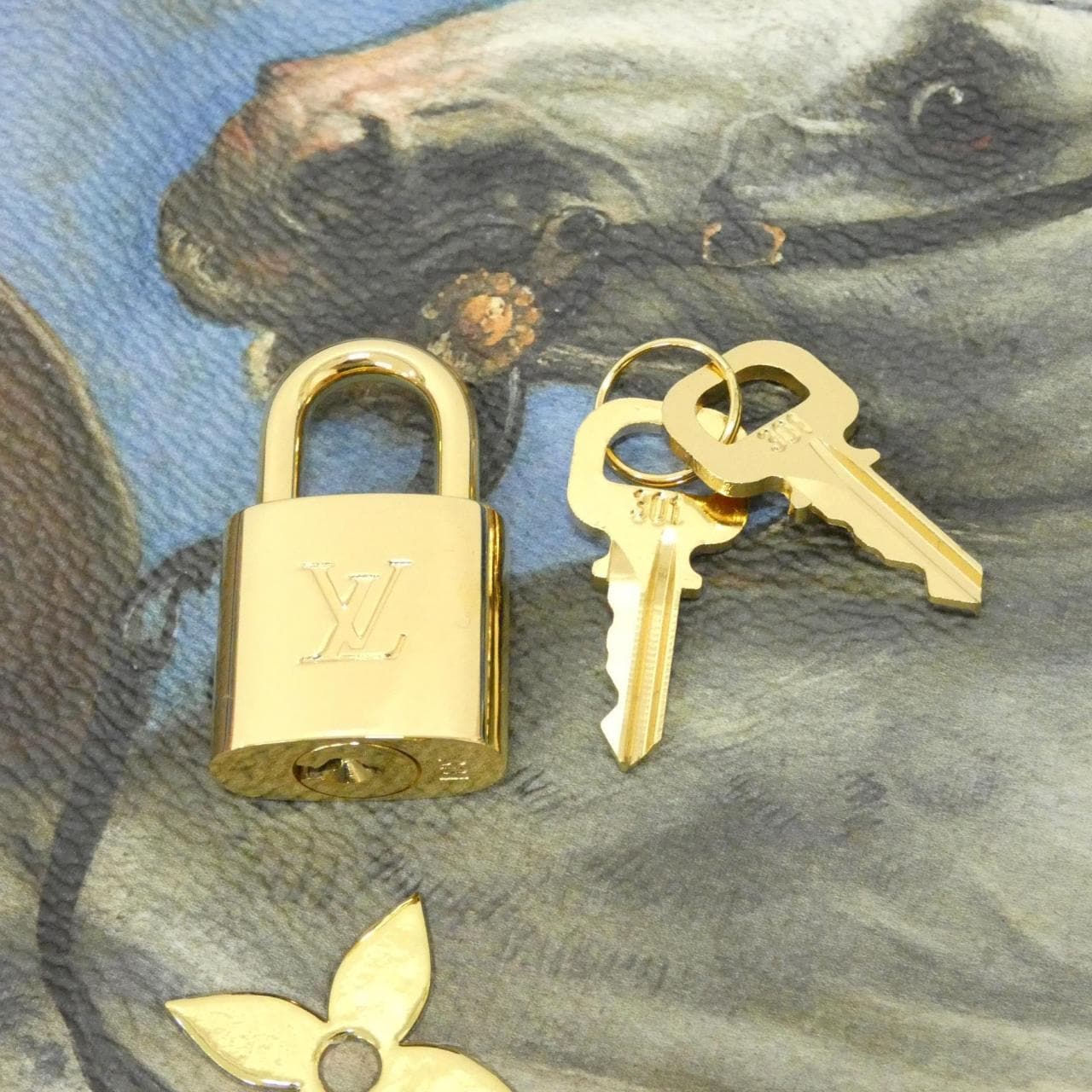 LOUIS VUITTON Keepall M43344 Boston Bag Monogram 藍色 Monogram 中古品A - 縮圖 4