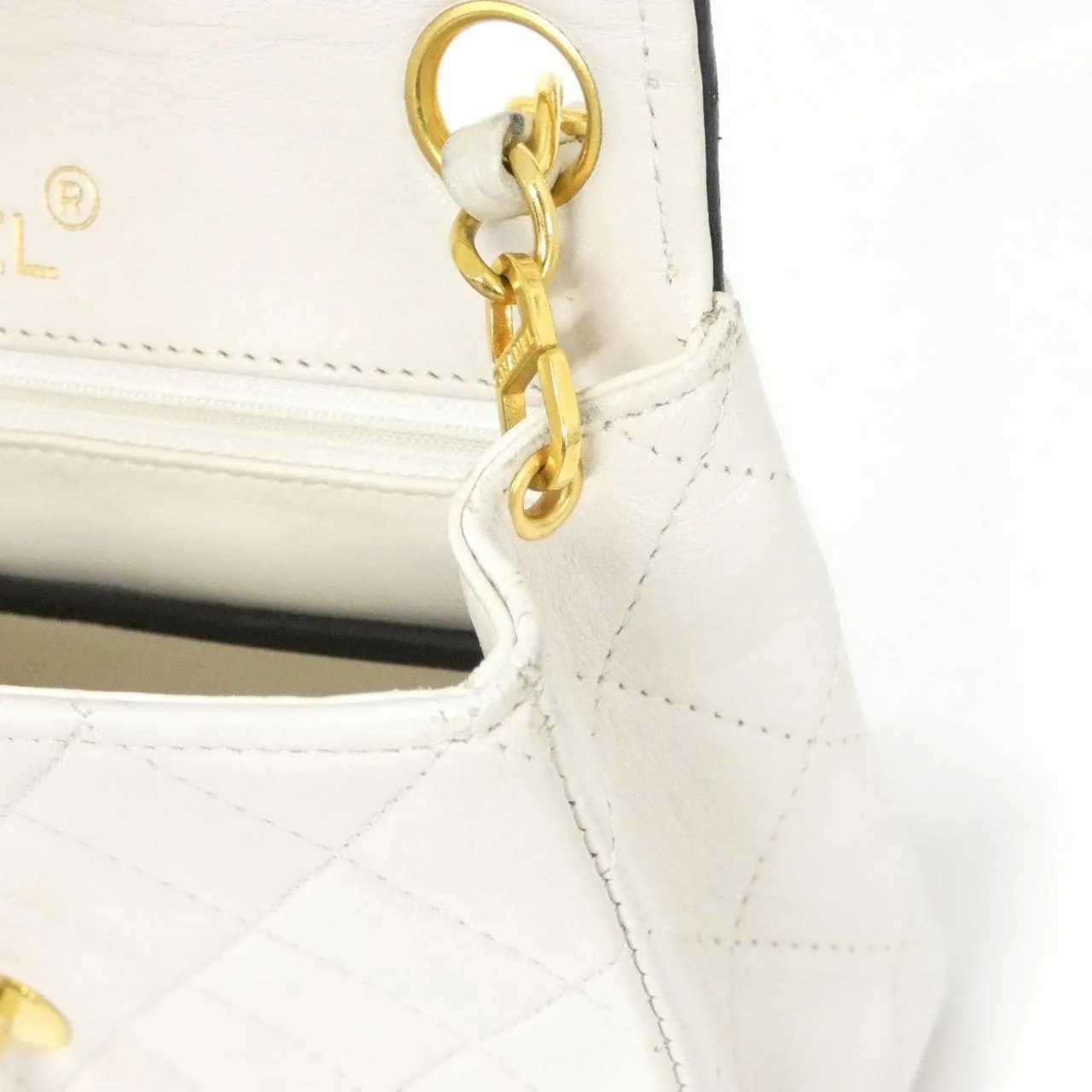 CHANEL Shoulder Lambskin 黑色 羊皮 中古品B - 縮圖 7