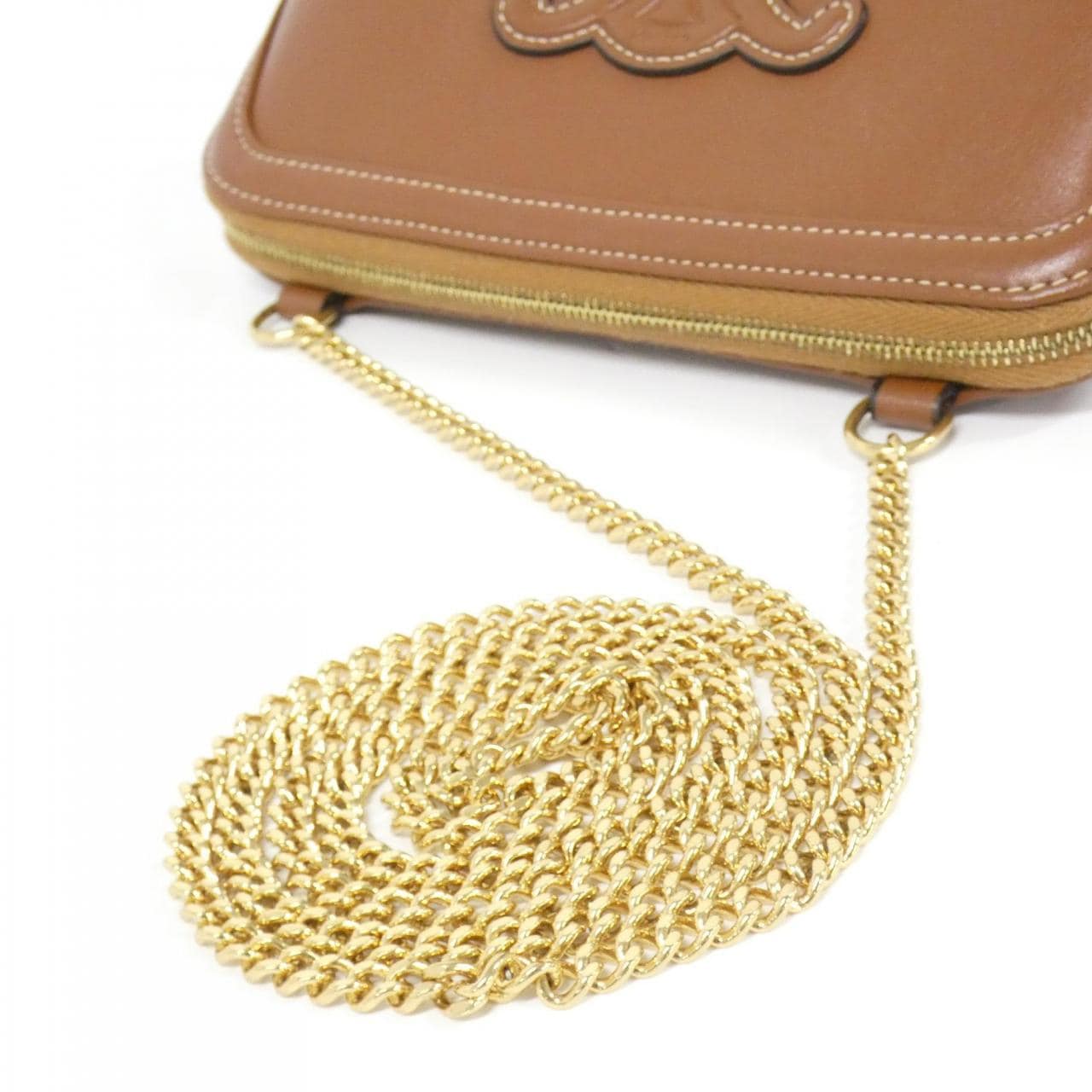 CELINE Triomphe 10E383DR8 Shoulder Bag Black Rank A - Thumbnail 8