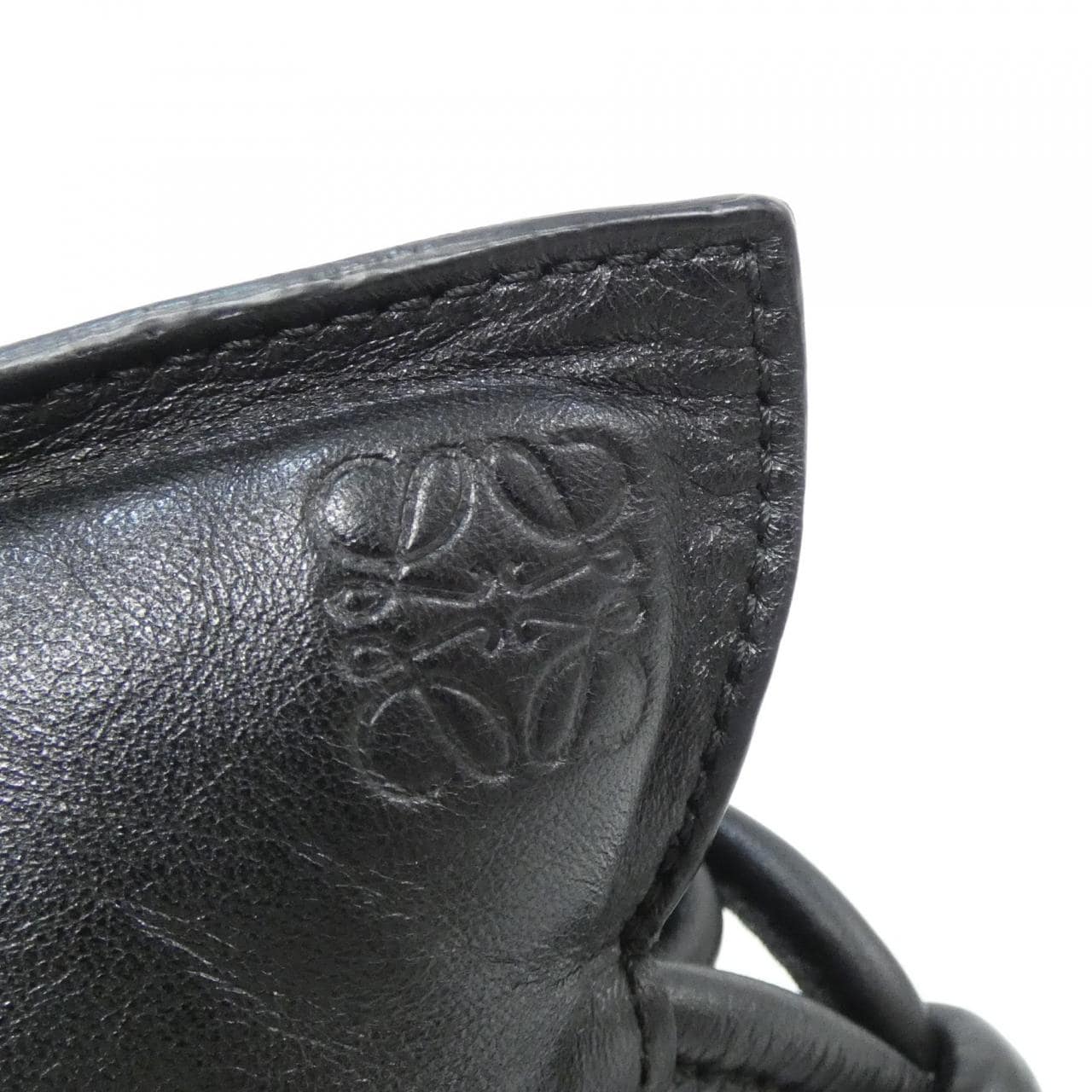 LOEWE Flamenco A411FC1X67 Handbag Lambskin 黑色 羊皮 中古品A - 縮圖 5