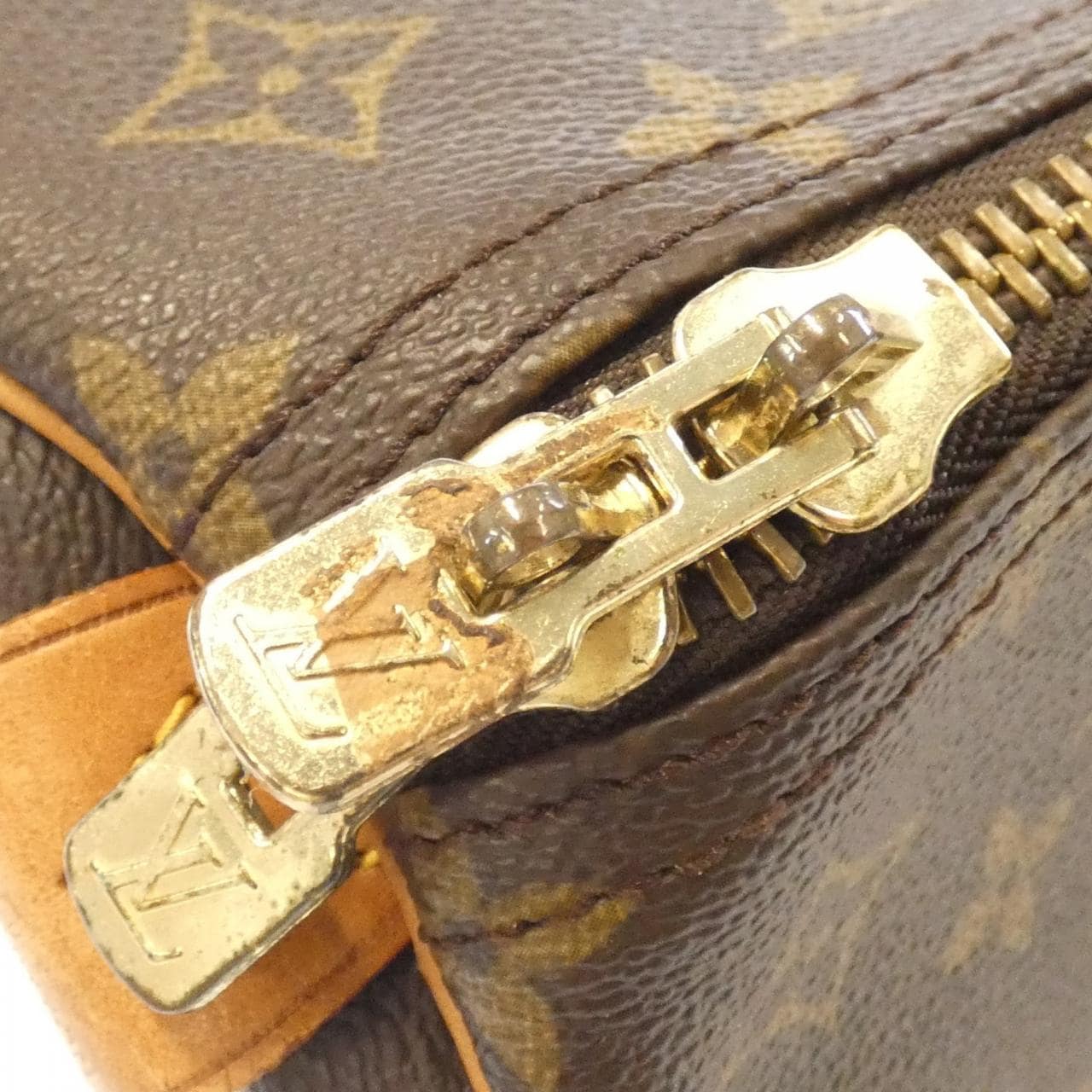 LOUIS VUITTON Keepall M41422 Boston Bag Monogram 黑色 Monogram 中古品B - 縮圖 3