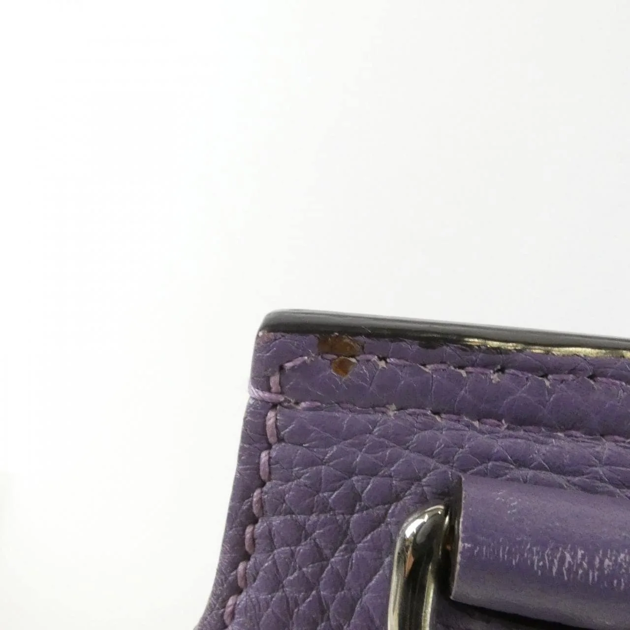 GUCCI Bamboo Daily 370831 Handbag Leather 紫色 皮革 中古品B - 縮圖 5