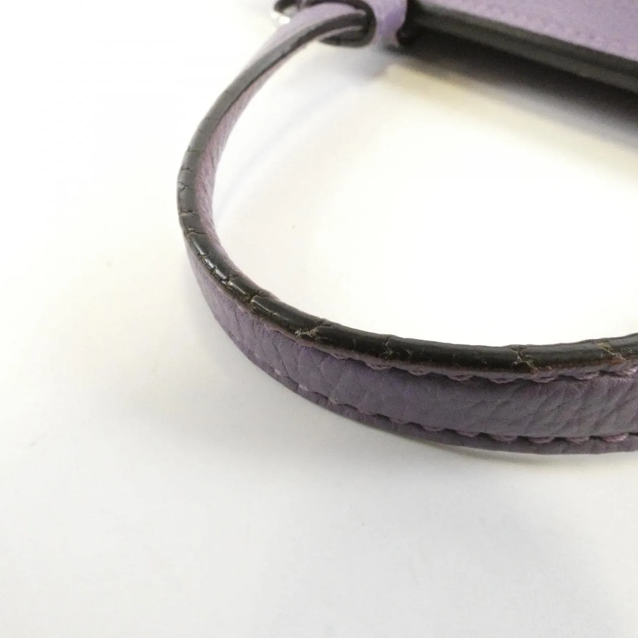 GUCCI Bamboo Daily 370831 Handbag Leather 紫色 皮革 中古品B - 縮圖 6