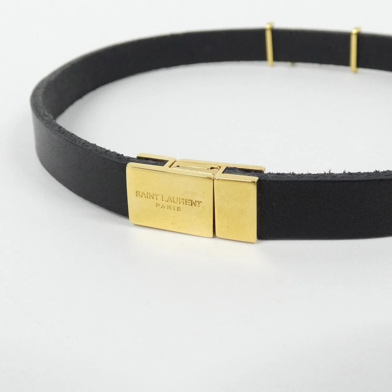 SAINT LAURENT 646558 0IH0J Accessories Leather 黑色 皮革 中古品A - 縮圖 5