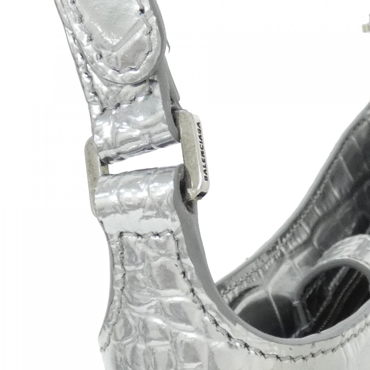 BALENCIAGA 695589 2109E Shoulder Leather 黑色 皮革 中古品A - 縮圖 6