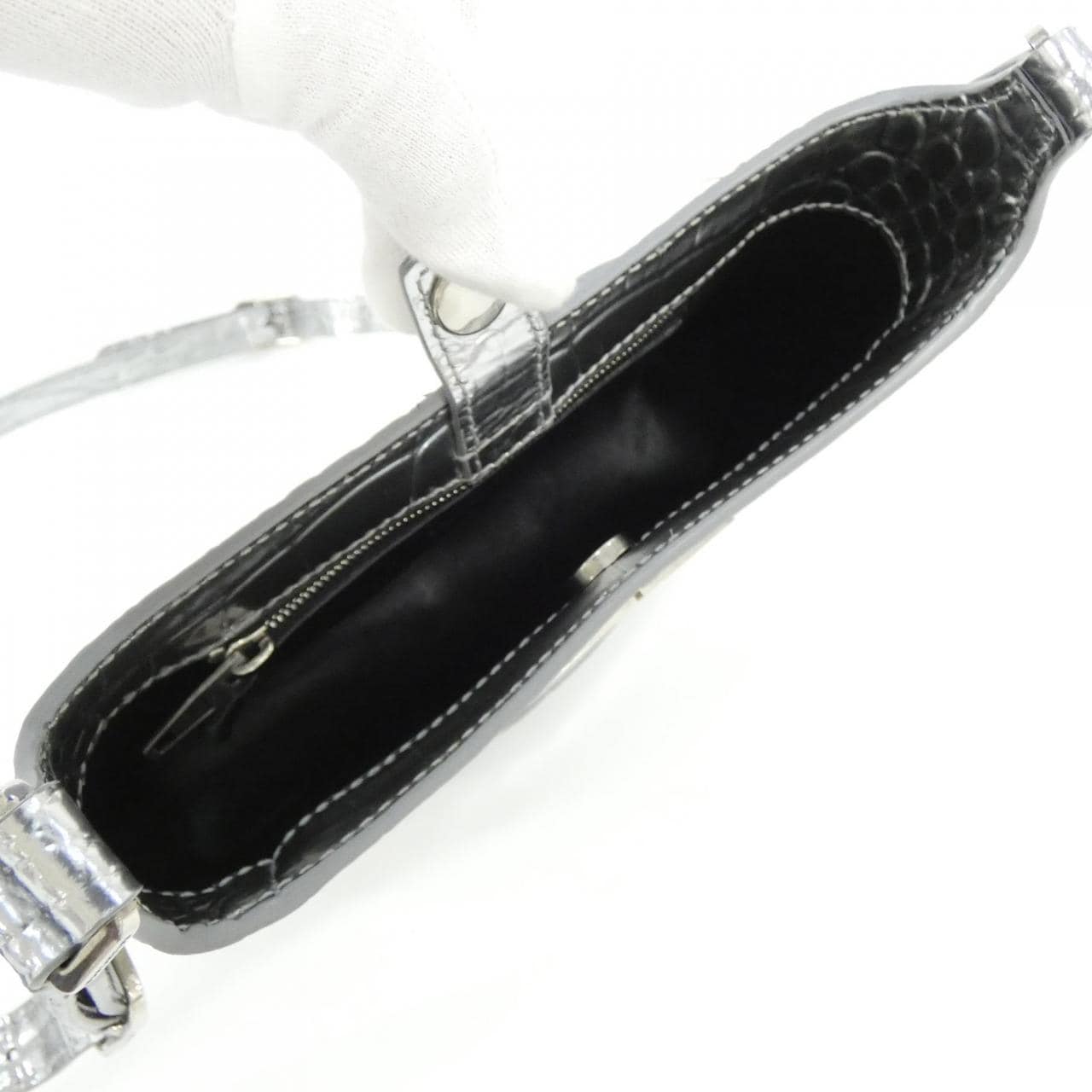 BALENCIAGA 695589 2109E Shoulder Leather 黑色 皮革 中古品A - 縮圖 8