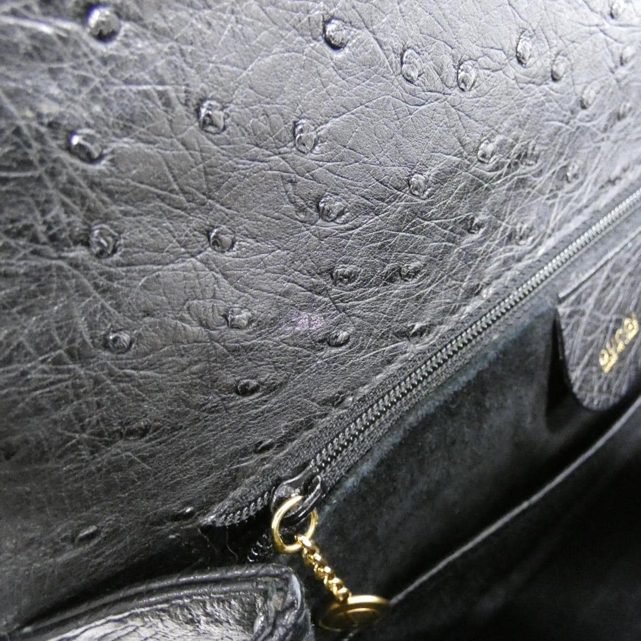 GUCCI 000 926 0633 Bag Ostrich Black Ostrich - Thumbnail 10