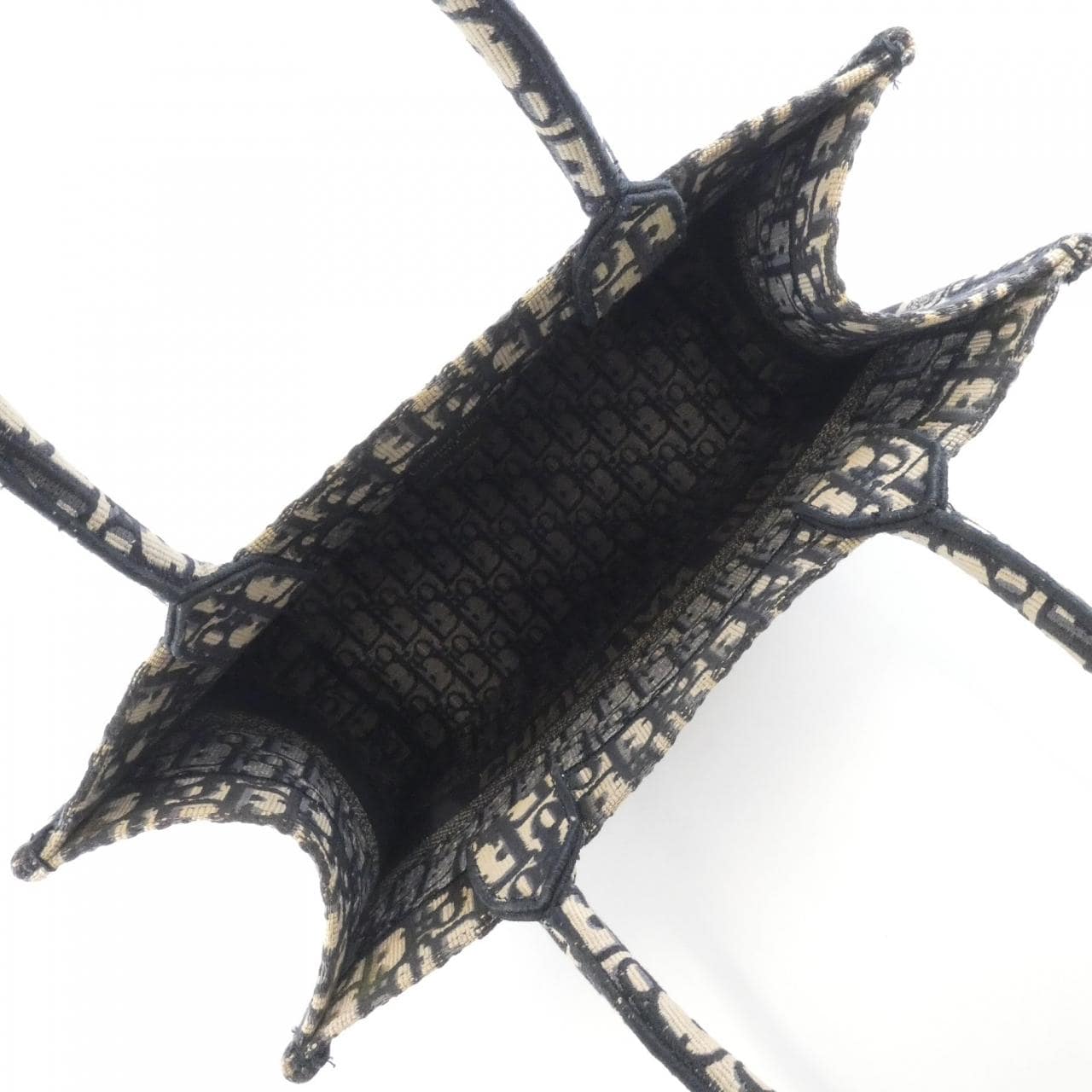 DIOR Book Tote M1296ZRIW Tote Canvas Blue Canvas - Thumbnail 7