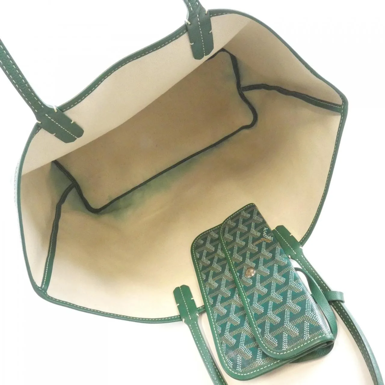 GOYARD Saint Louis AMA LOUIS PM Tote Canvas Green Canvas - Thumbnail 6