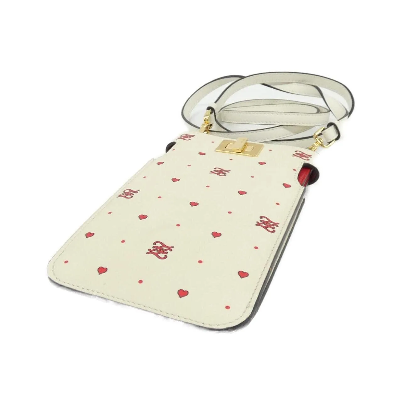 FENDI 8M0442 AHO3 Wallet Leather White Leather Rank A - Thumbnail 3