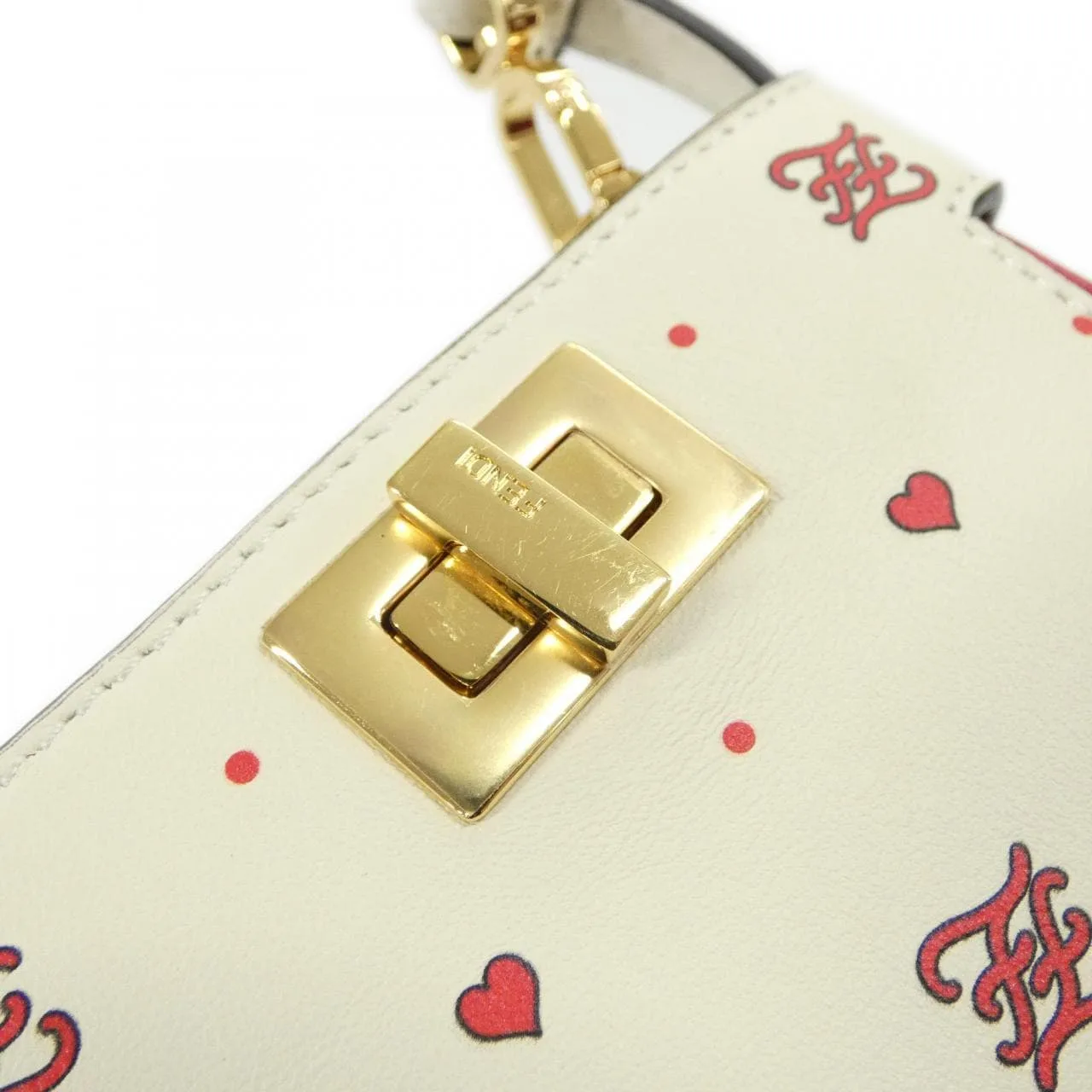 FENDI 8M0442 AHO3 Wallet Leather White Leather Rank A - Thumbnail 5