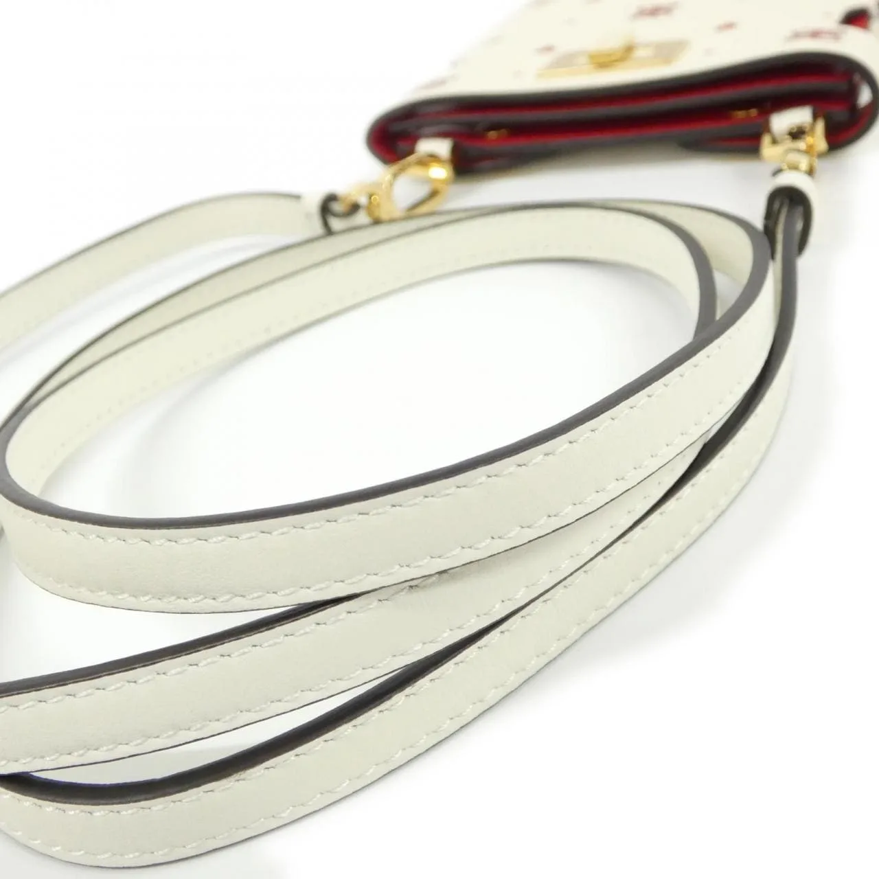 FENDI 8M0442 AHO3 Wallet Leather White Leather Rank A - Thumbnail 8