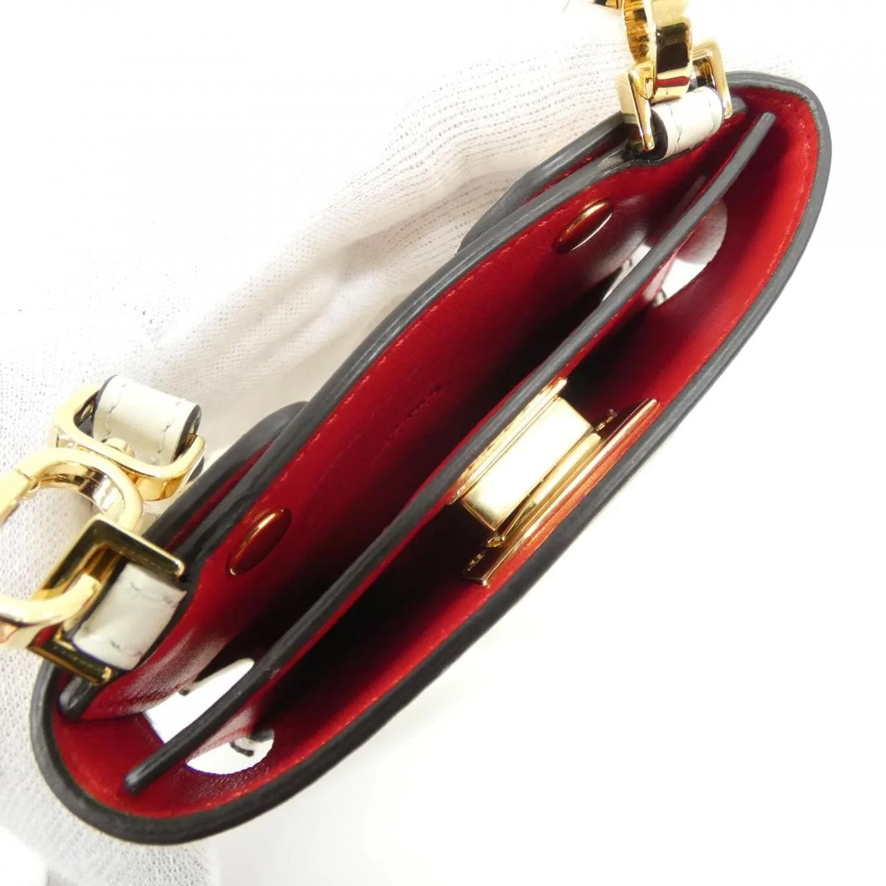 FENDI 8M0442 AHO3 Wallet Leather White Leather Rank A - Thumbnail 9