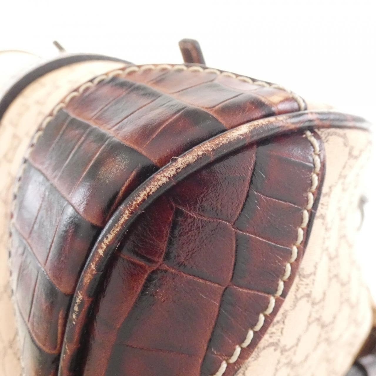 CELINE Shoulder Bag Canvas 棕色 帆布 - 縮圖 2