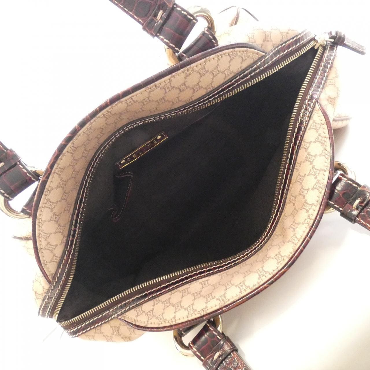 CELINE Shoulder Bag Canvas 棕色 帆布 - 縮圖 8