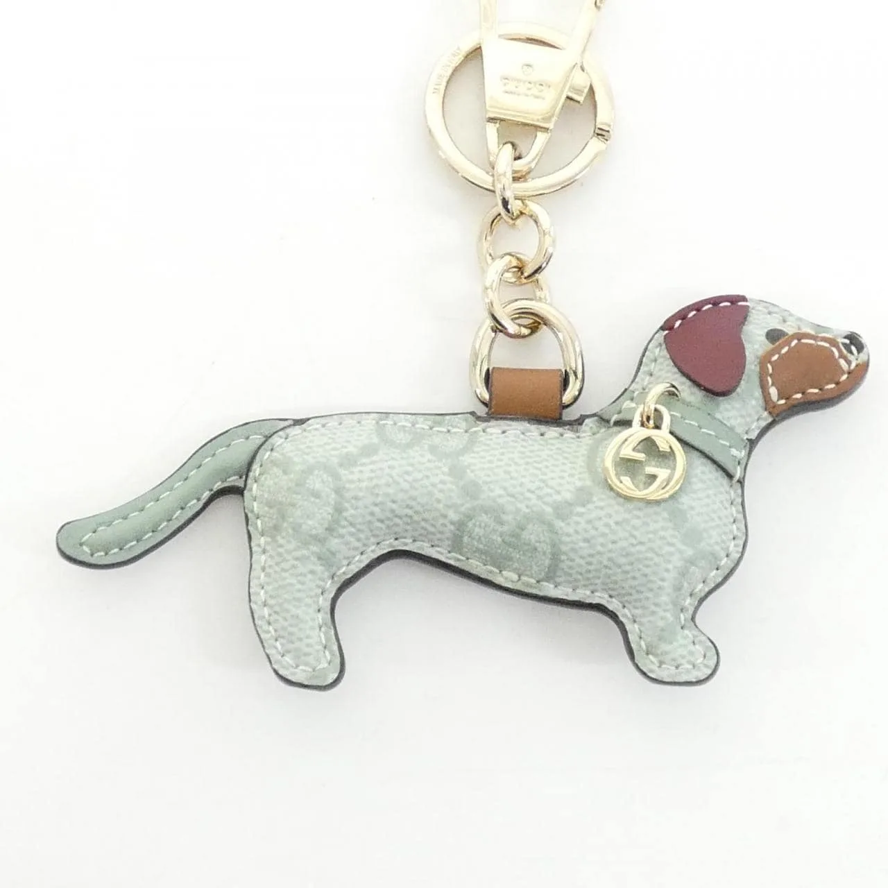 GUCCI 821812 IAAFQ Key Case Canvas 黑色 帆布 中古品A - 縮圖 2