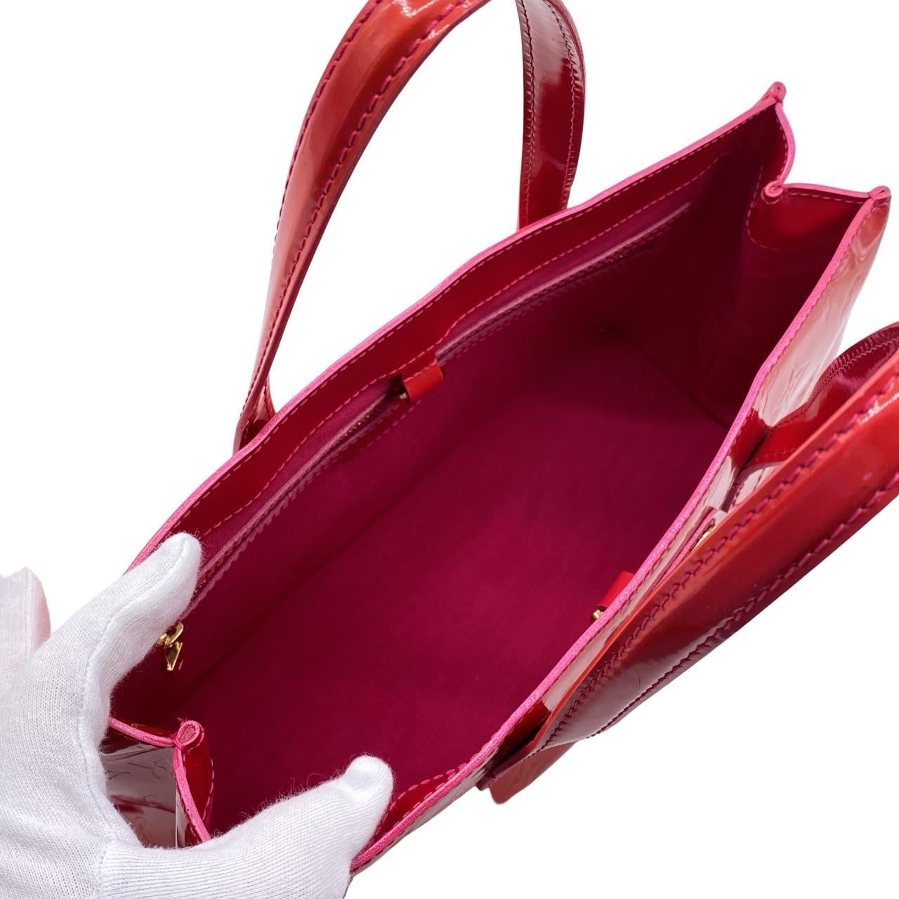 LOUIS VUITTON M91723 Bag Vernis Rouge Vernis 中古品B - 縮圖 7