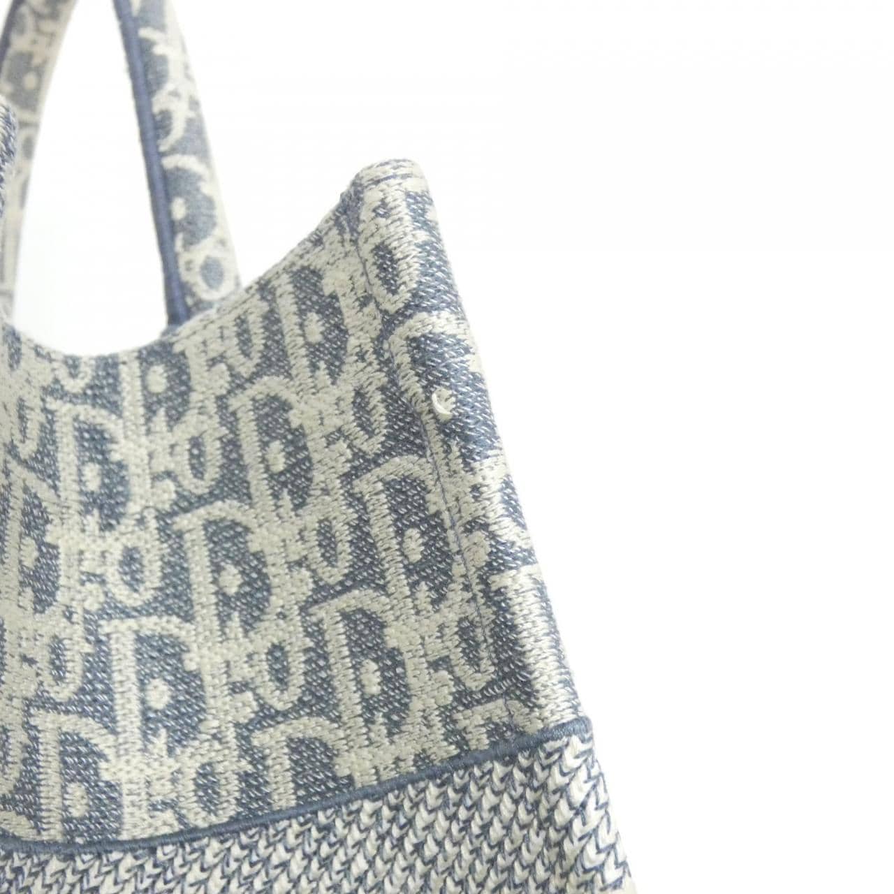 DIOR Book Tote M1296ZEEO Tote Canvas 藍色 帆布 中古品A - 縮圖 6