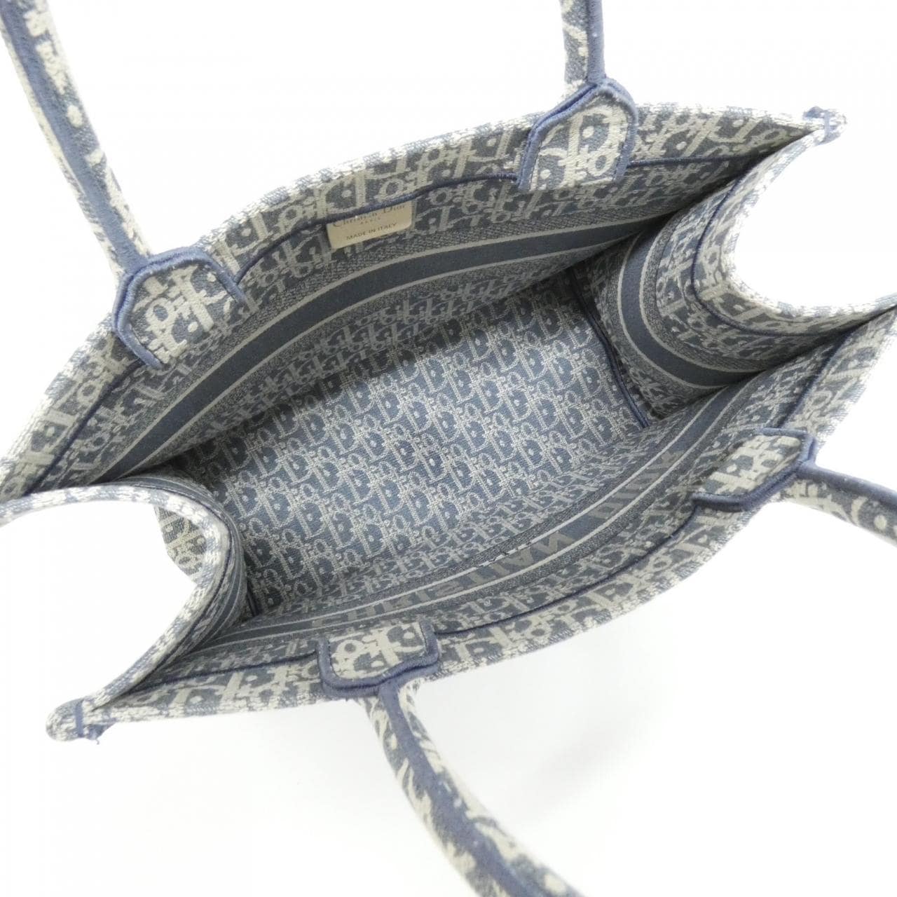 DIOR Book Tote M1296ZEEO Tote Canvas 藍色 帆布 中古品A - 縮圖 9