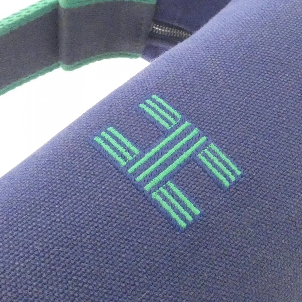 HERMES 103222M Pouch Canvas 黑色 帆布 中古品B - 縮圖 5