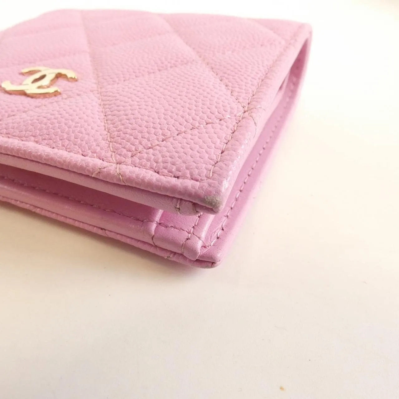 CHANEL Timeless Classic AP3178 Wallet Grained Calfskin Pink Grained Calfskin Rank B - Thumbnail 3