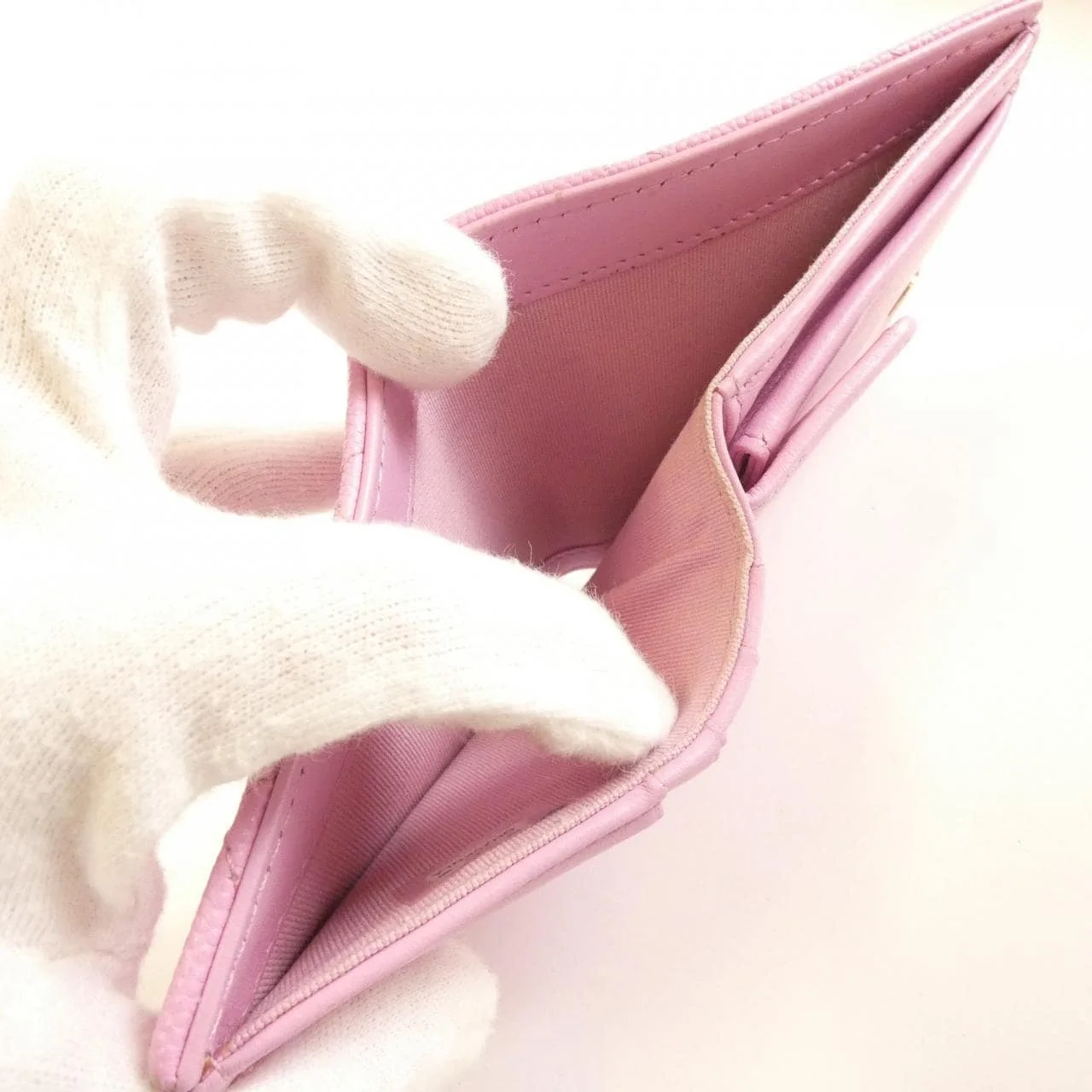 CHANEL Timeless Classic AP3178 Wallet Grained Calfskin Pink Grained Calfskin Rank B - Thumbnail 7