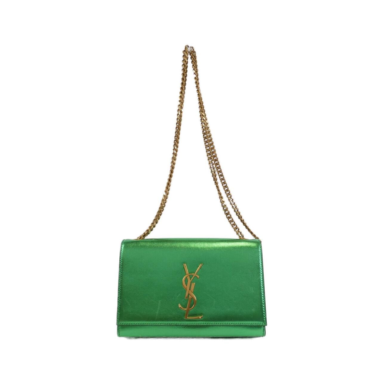SAINT LAURENT Kate 469390 Shoulder Bag Leather Green