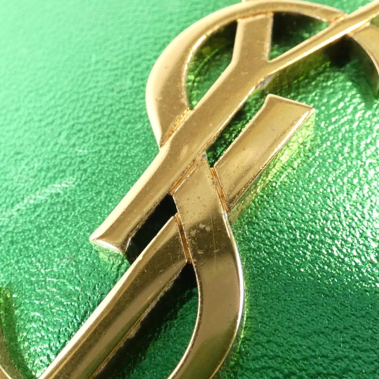 SAINT LAURENT Kate 469390 Shoulder Bag Leather Green Leather Rank B - Thumbnail 4