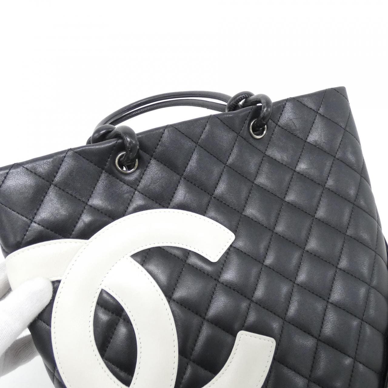 CHANEL Cambon 25167 Handbag 黑色 中古品B - 縮圖 5